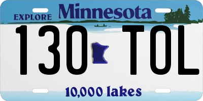 MN license plate 130TOL