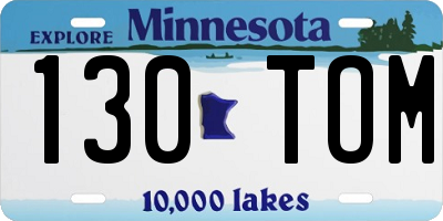 MN license plate 130TOM