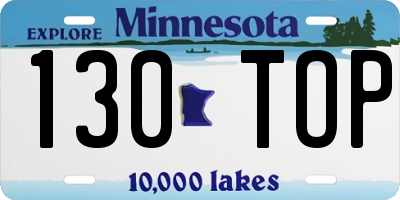 MN license plate 130TOP