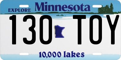 MN license plate 130TOY