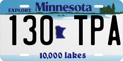 MN license plate 130TPA