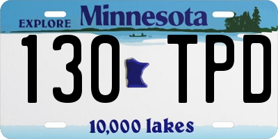 MN license plate 130TPD