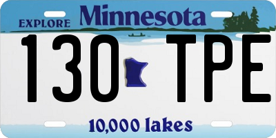MN license plate 130TPE