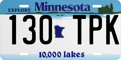 MN license plate 130TPK