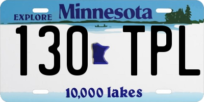 MN license plate 130TPL