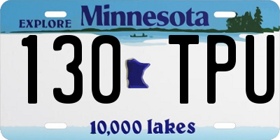 MN license plate 130TPU