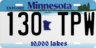 MN license plate 130TPW