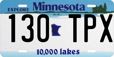 MN license plate 130TPX