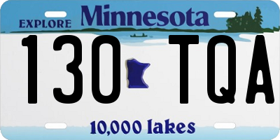 MN license plate 130TQA