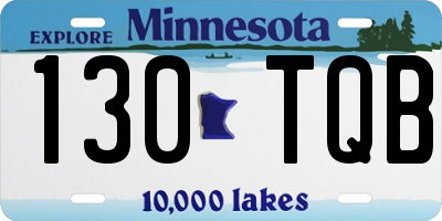 MN license plate 130TQB