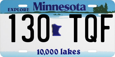 MN license plate 130TQF