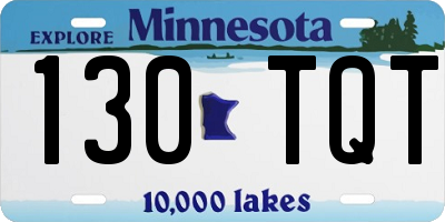 MN license plate 130TQT