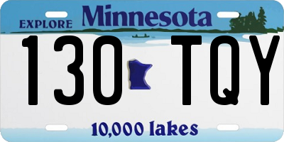 MN license plate 130TQY