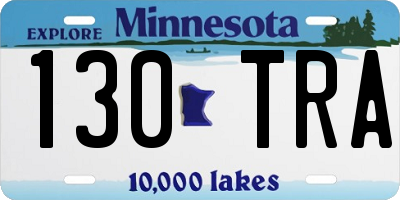 MN license plate 130TRA