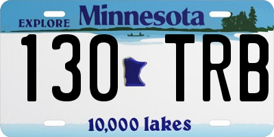 MN license plate 130TRB