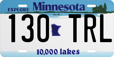 MN license plate 130TRL