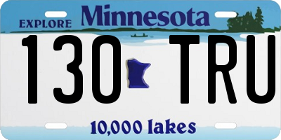 MN license plate 130TRU