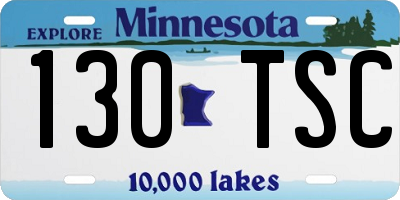 MN license plate 130TSC