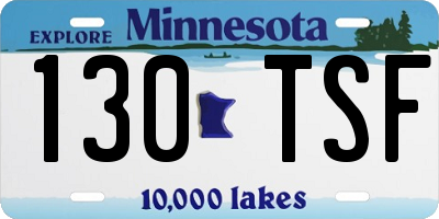MN license plate 130TSF