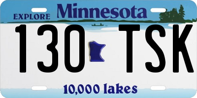 MN license plate 130TSK
