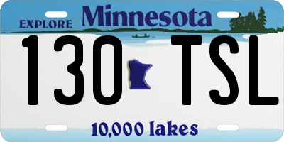 MN license plate 130TSL