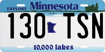 MN license plate 130TSN