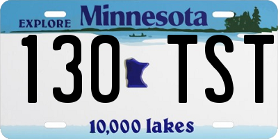 MN license plate 130TST