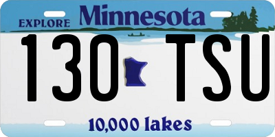 MN license plate 130TSU