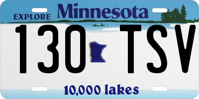 MN license plate 130TSV