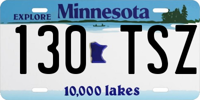 MN license plate 130TSZ