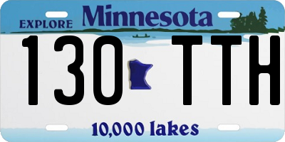 MN license plate 130TTH