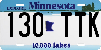 MN license plate 130TTK