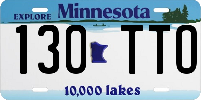 MN license plate 130TTO