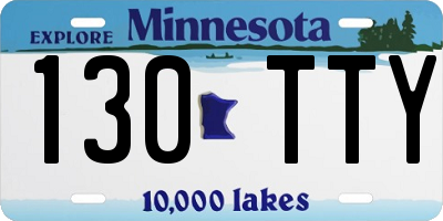 MN license plate 130TTY