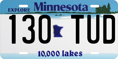 MN license plate 130TUD