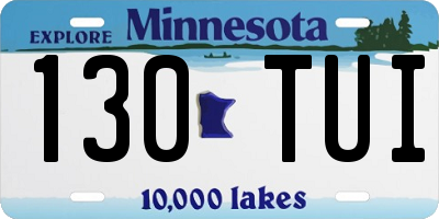 MN license plate 130TUI