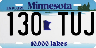 MN license plate 130TUJ
