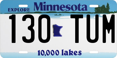 MN license plate 130TUM