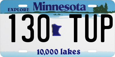 MN license plate 130TUP