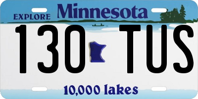 MN license plate 130TUS