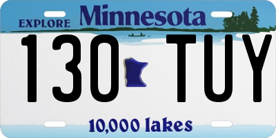 MN license plate 130TUY