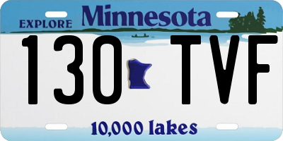 MN license plate 130TVF