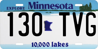 MN license plate 130TVG