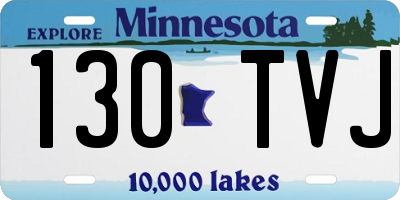 MN license plate 130TVJ