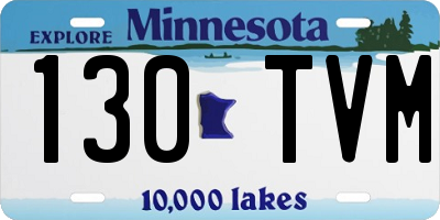 MN license plate 130TVM