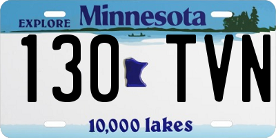 MN license plate 130TVN