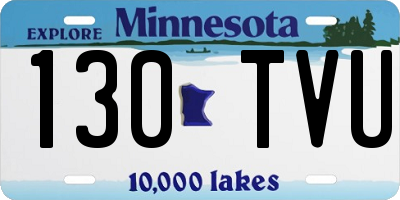 MN license plate 130TVU