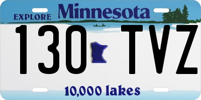MN license plate 130TVZ