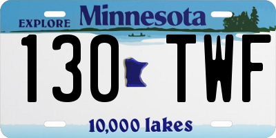 MN license plate 130TWF