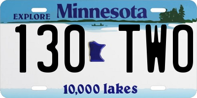 MN license plate 130TWO